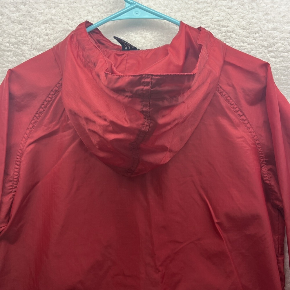 Gap Windbreaker Womens Small Red Long Sleeve Zip Up Hooded Packable Chore Grunge - Picture 14 of 16
